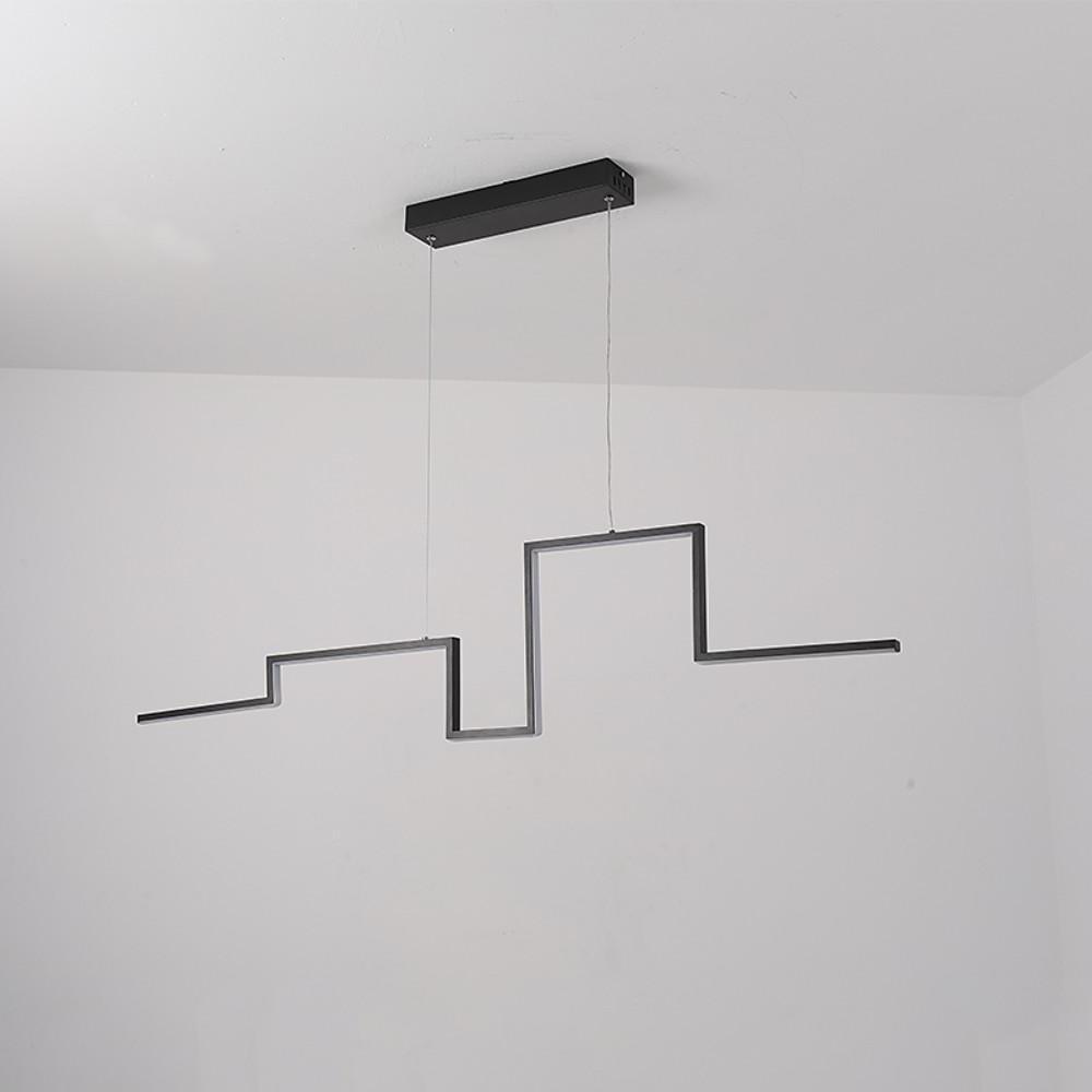 Modern Irregular Linear Metal PVC LED Pendant Light