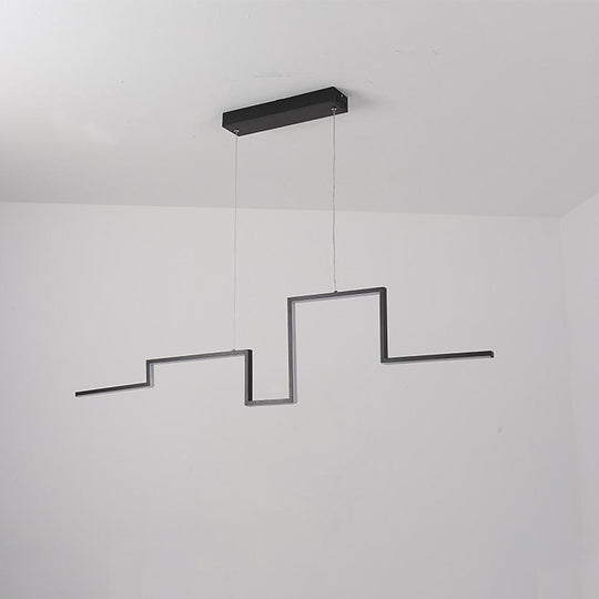 Modern Irregular Linear Metal PVC LED Pendant Light