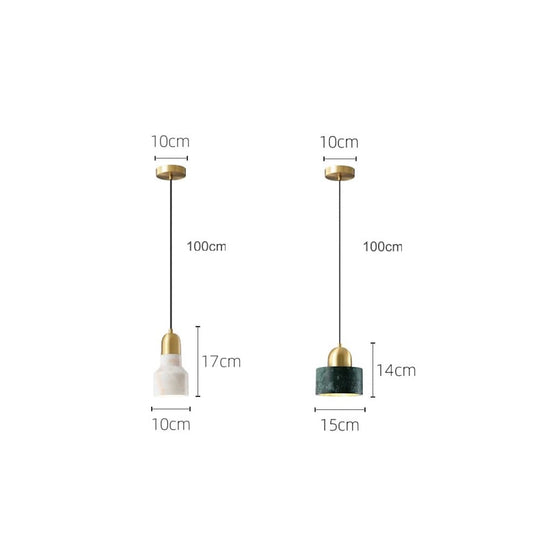 Modern Metal Marble Mini Pendant Light – Classic Artistic Design