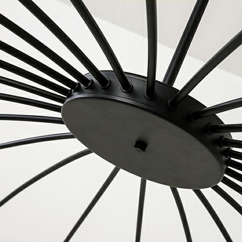 Linear Sputnik 12-Light LED Chandelier – Black Metal Modern Hanging Light