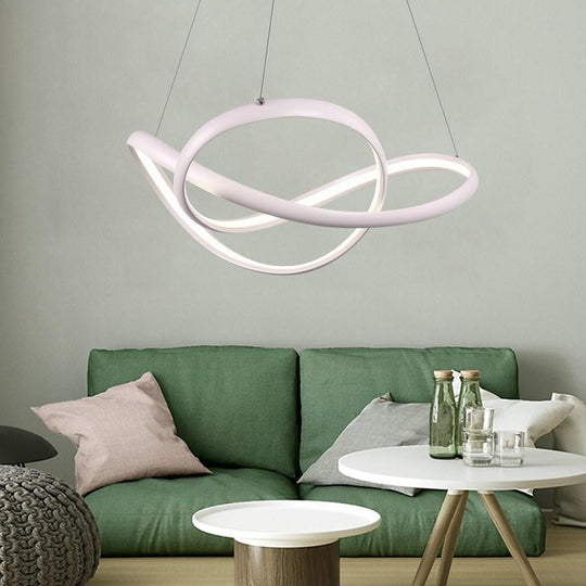 Abstract Waves Modern Style LED Pendant Light for Kitchen Dining and Living Rooms