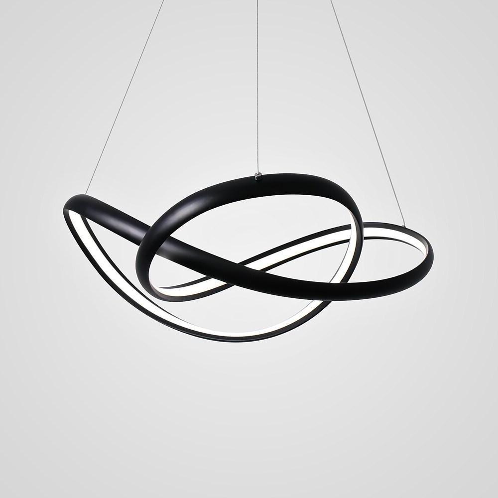 Abstract Waves Modern Style LED Pendant Light for Kitchen Dining and Living Rooms