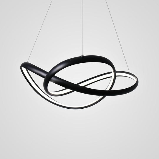 Abstract Waves Modern Style LED Pendant Light for Kitchen Dining and Living Rooms