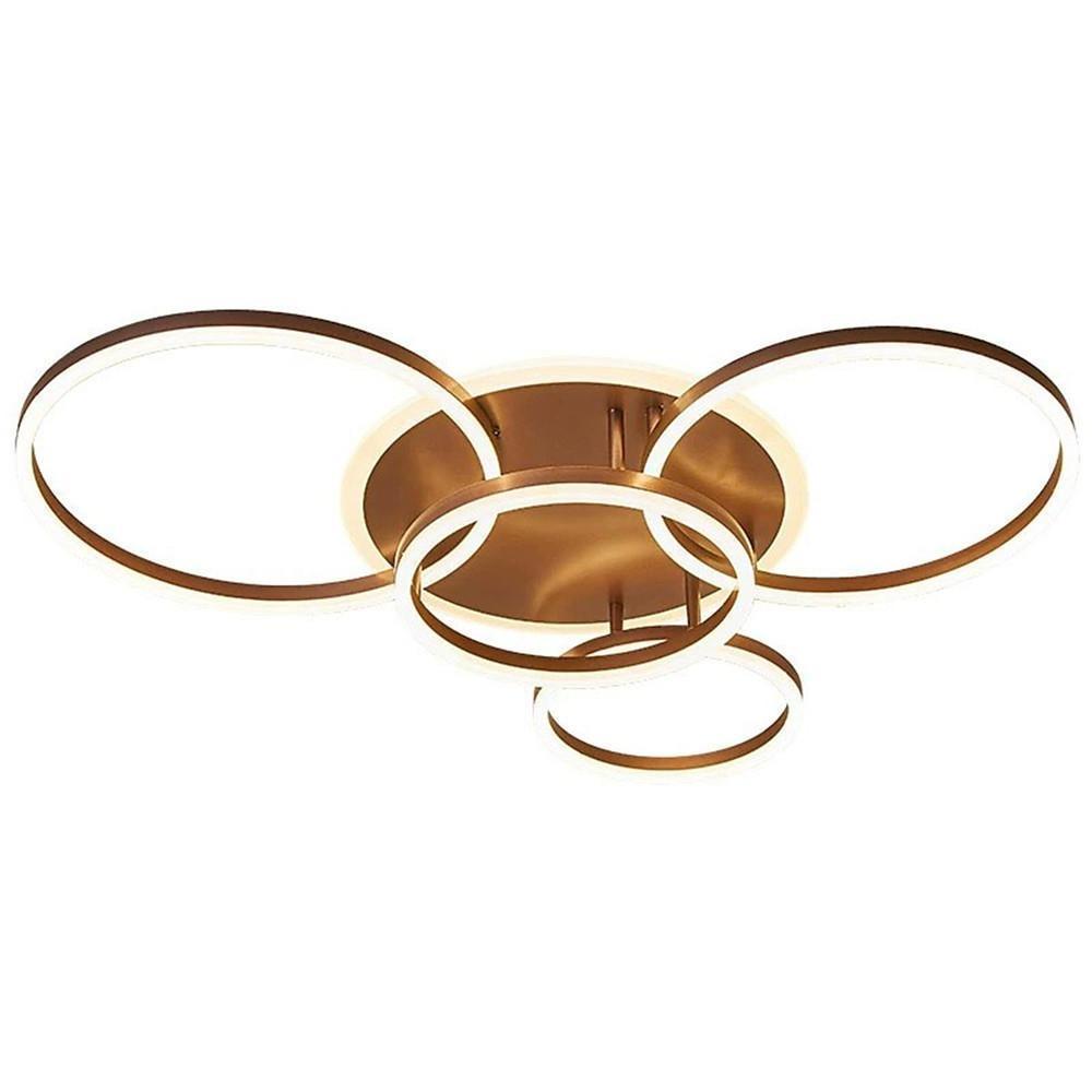 4 Circle Dimmable LED Modern Flush Mount Ceiling Light Fixtures