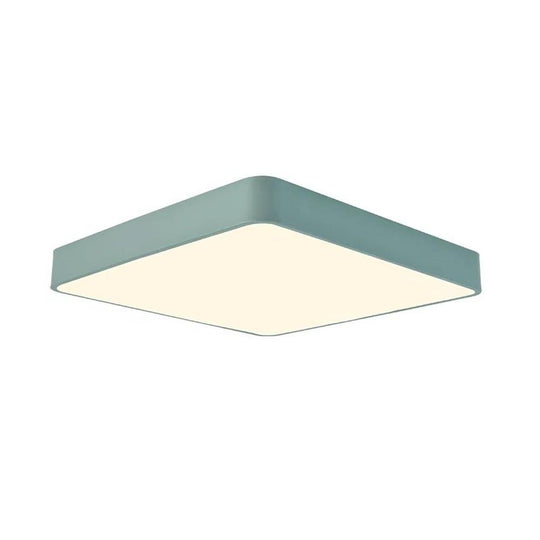 Square Modern LED Flush Mount Ceiling Light – Metal, PVC & Acrylic