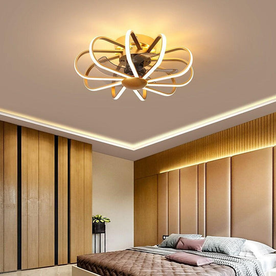 5 Blade Modern Ceiling Fan with Surround LED Light