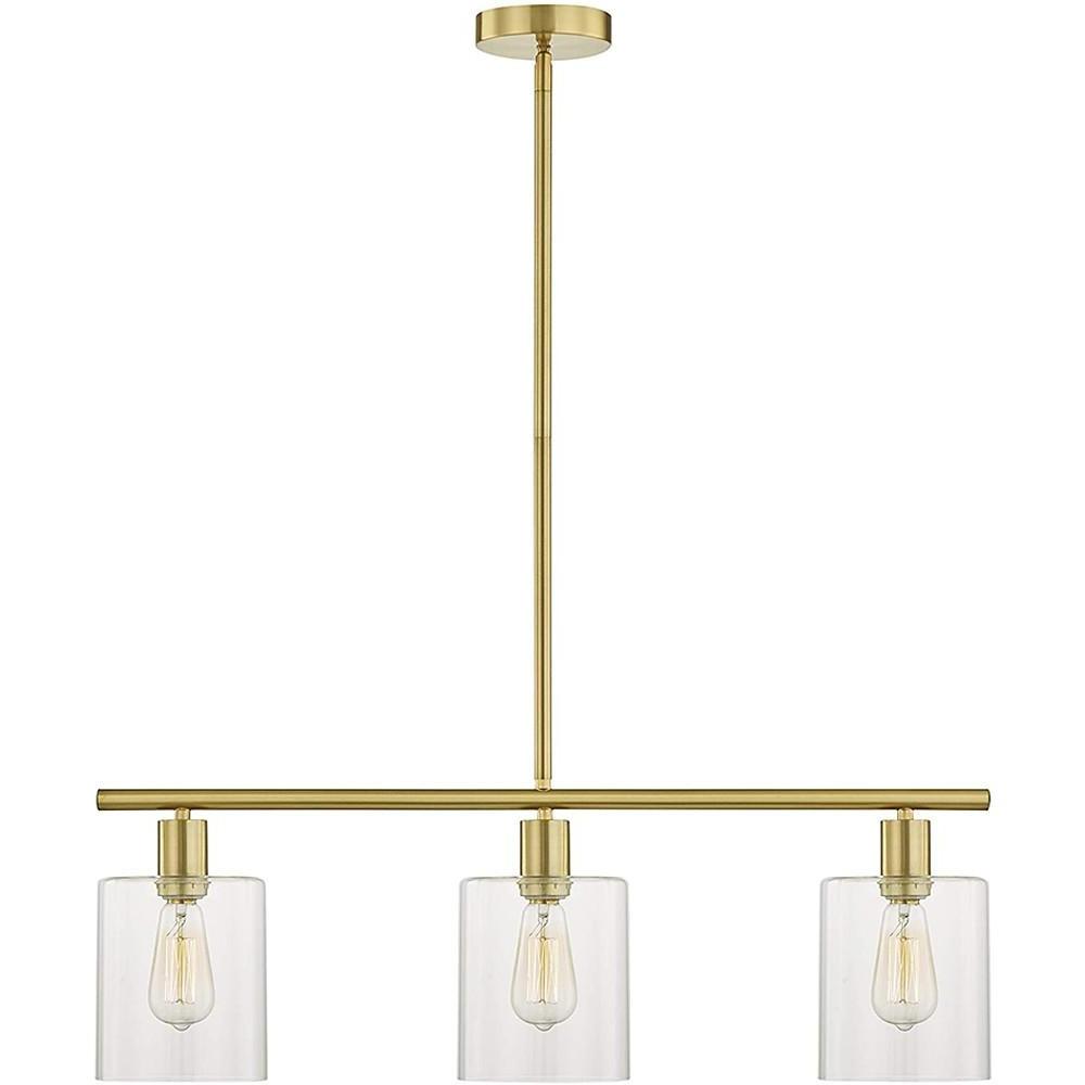 3-Lantern Vintage Metal Glass LED Pendant Light