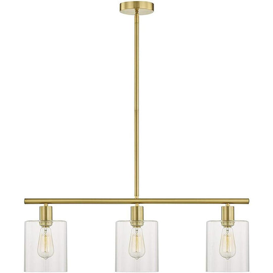 3-Lantern Vintage Metal Glass LED Pendant Light