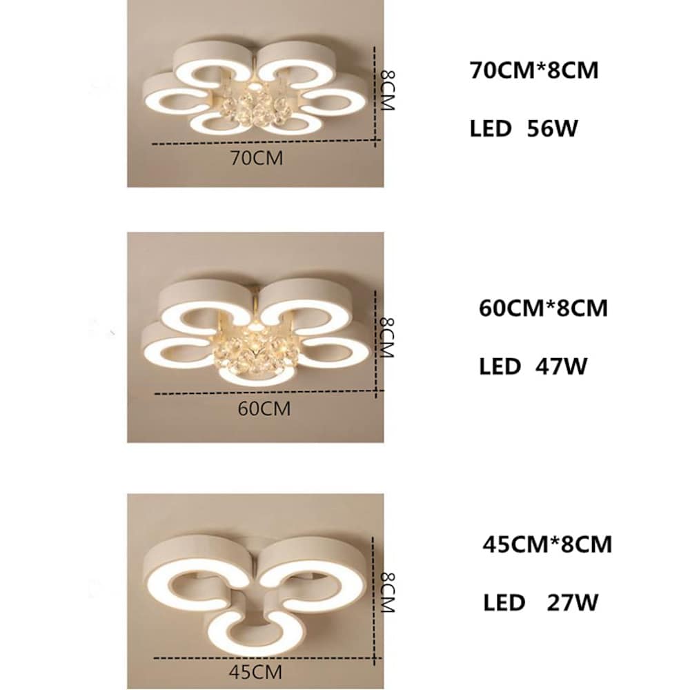 Flower Shaped Dimmable LED Modern Flush Mount Ceiling Light