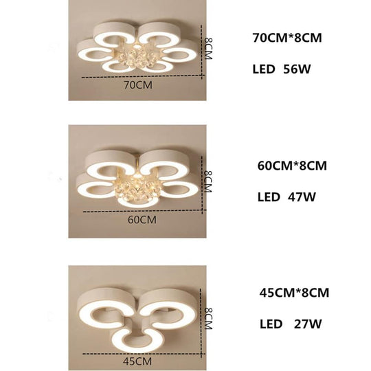 Flower Shaped Dimmable LED Modern Flush Mount Ceiling Light