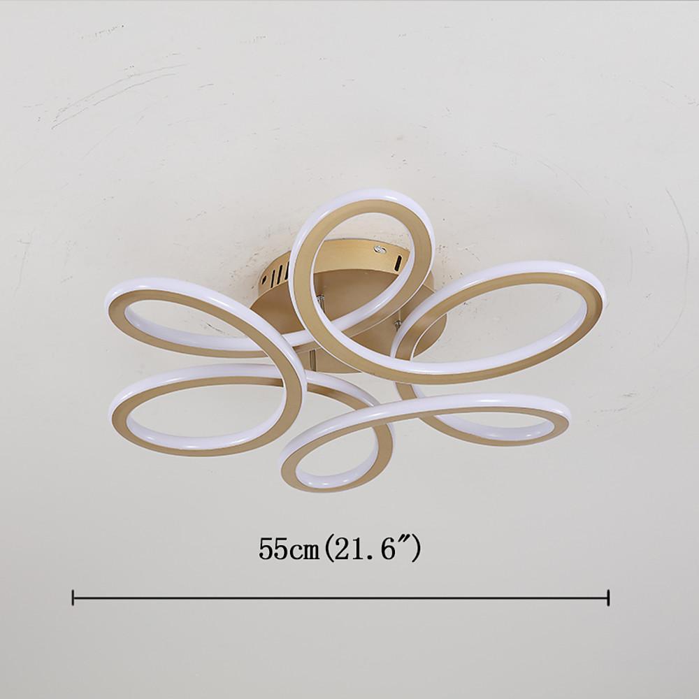 Swirl Flower Shaped Dimmable LED Flush Mount Ceiling Light