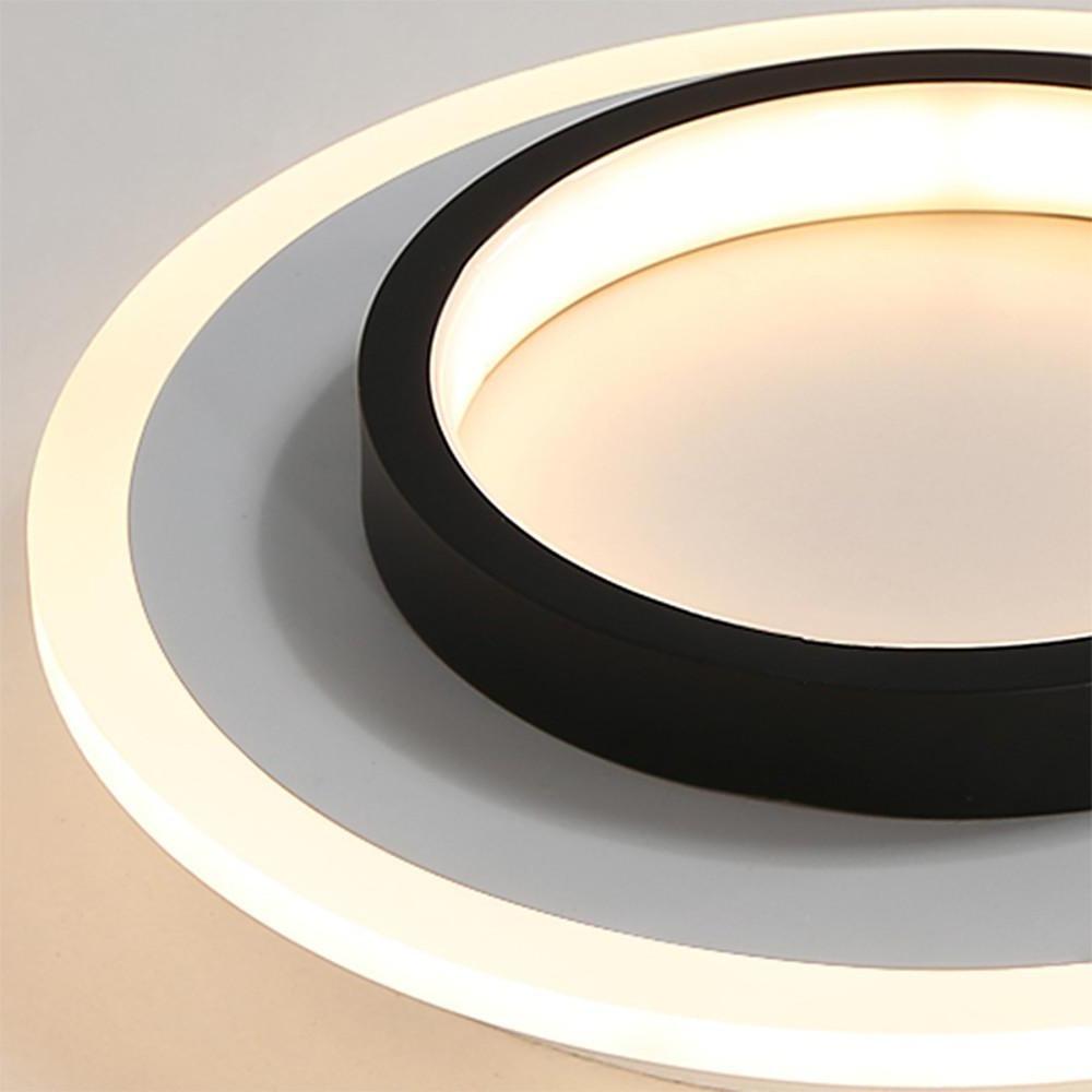 Modern Layered LED Ring Flush Mount Ceiling Light – 3 Circle Design