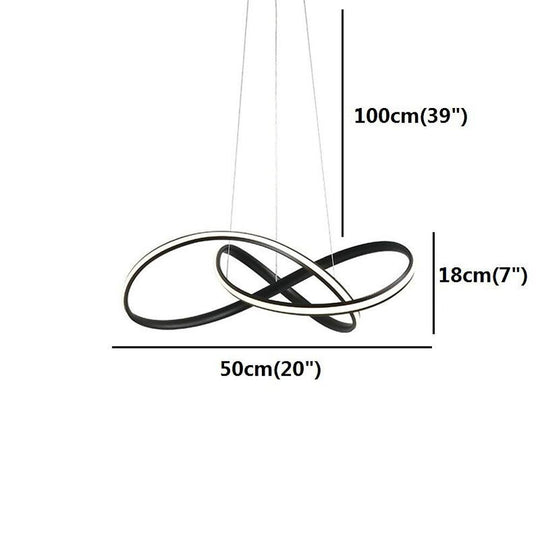 Mobius Ring Pendant 1-Light LED Ceiling Light