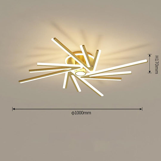 Abstract Tube Flower Shaped LED Nordic Flush Mount Ceiling Light
