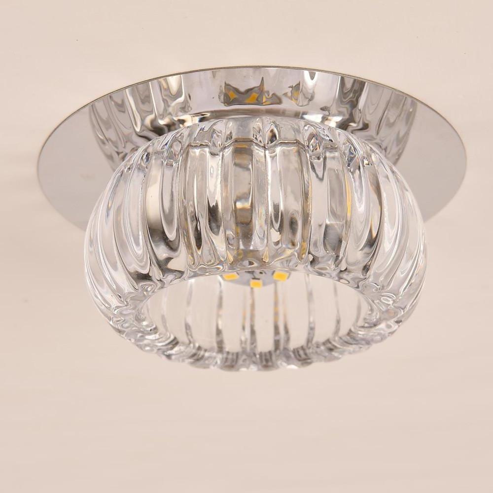 Geometric Crystal Flush Mount LED Ceiling Light