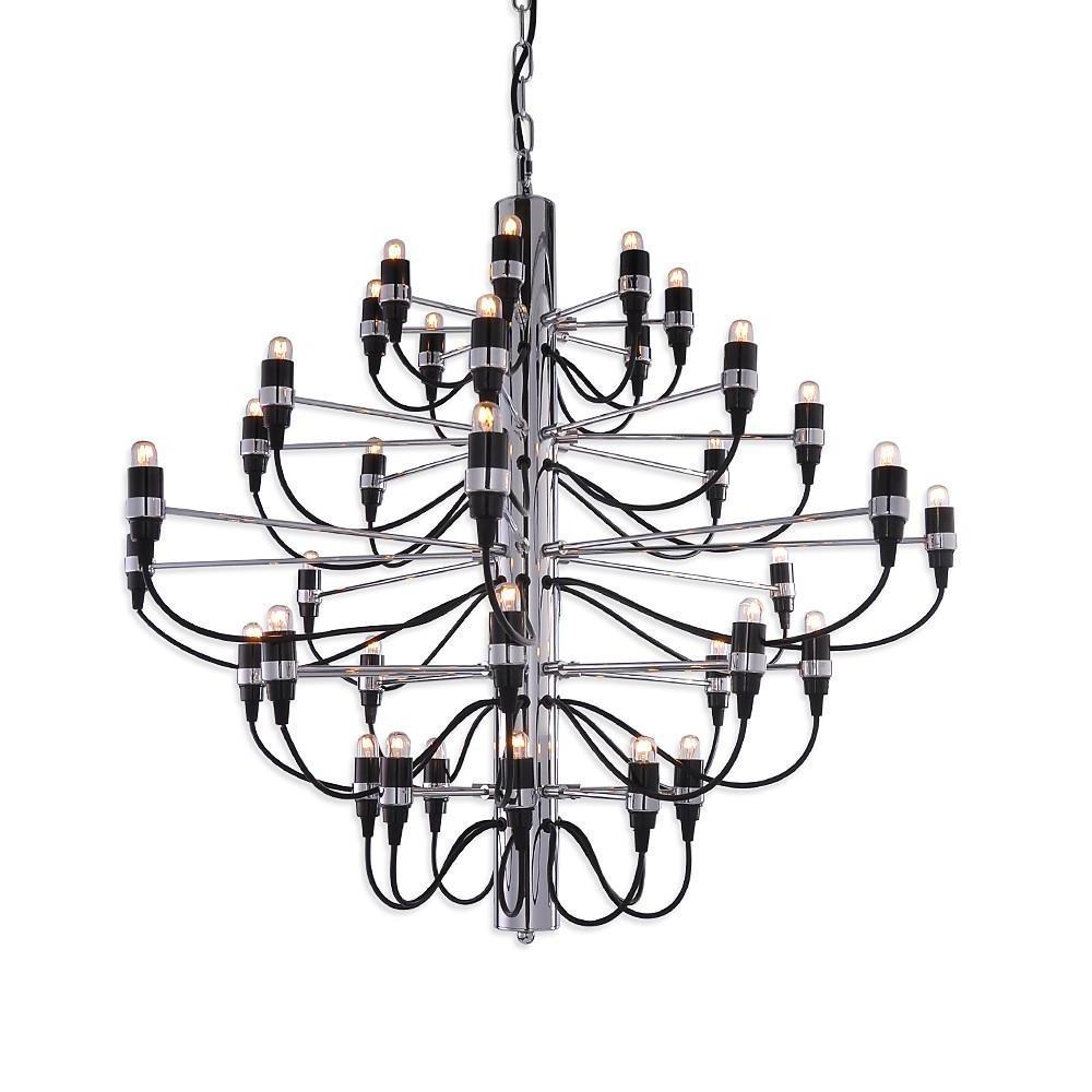 Creative 50-Light Electroplated Candlestick Chandelier