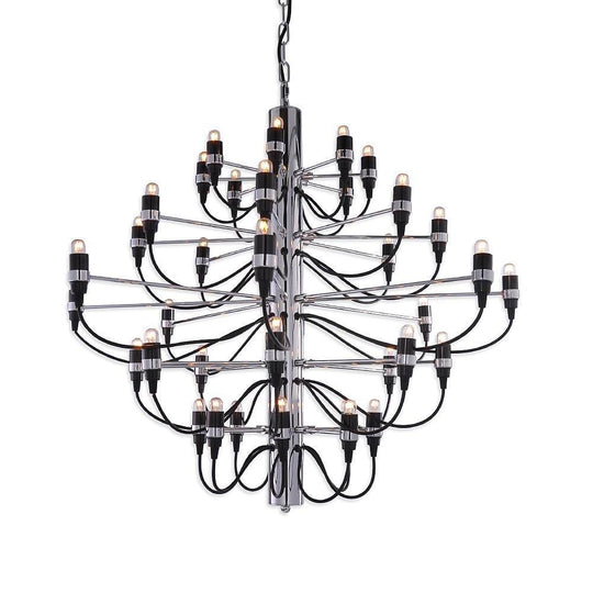Creative 50-Light Electroplated Candlestick Chandelier