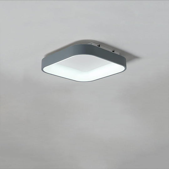 Square Shaped Modern LED Flush Mount Ceiling Light – Bedroom