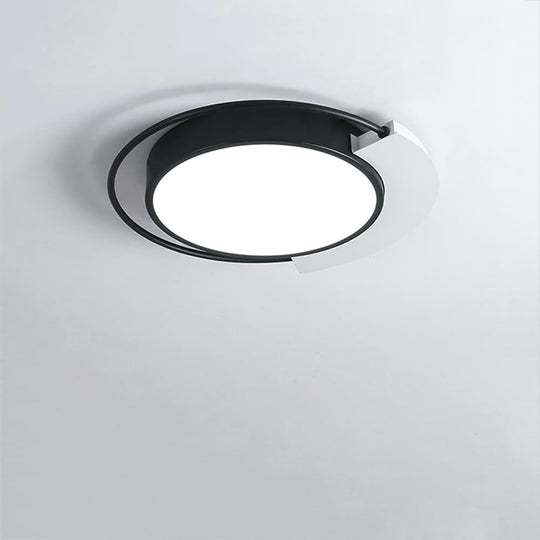 Modern Circular Flush Mount LED Ceiling Light 1 Light