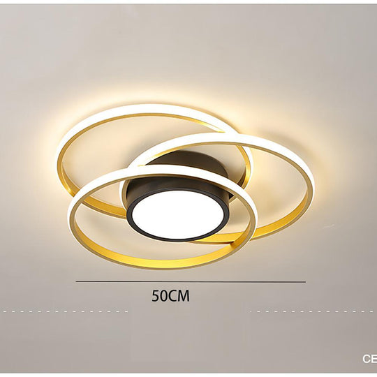 Multiple Circles Abstract Modern LED Flush Mount Ceiling Light