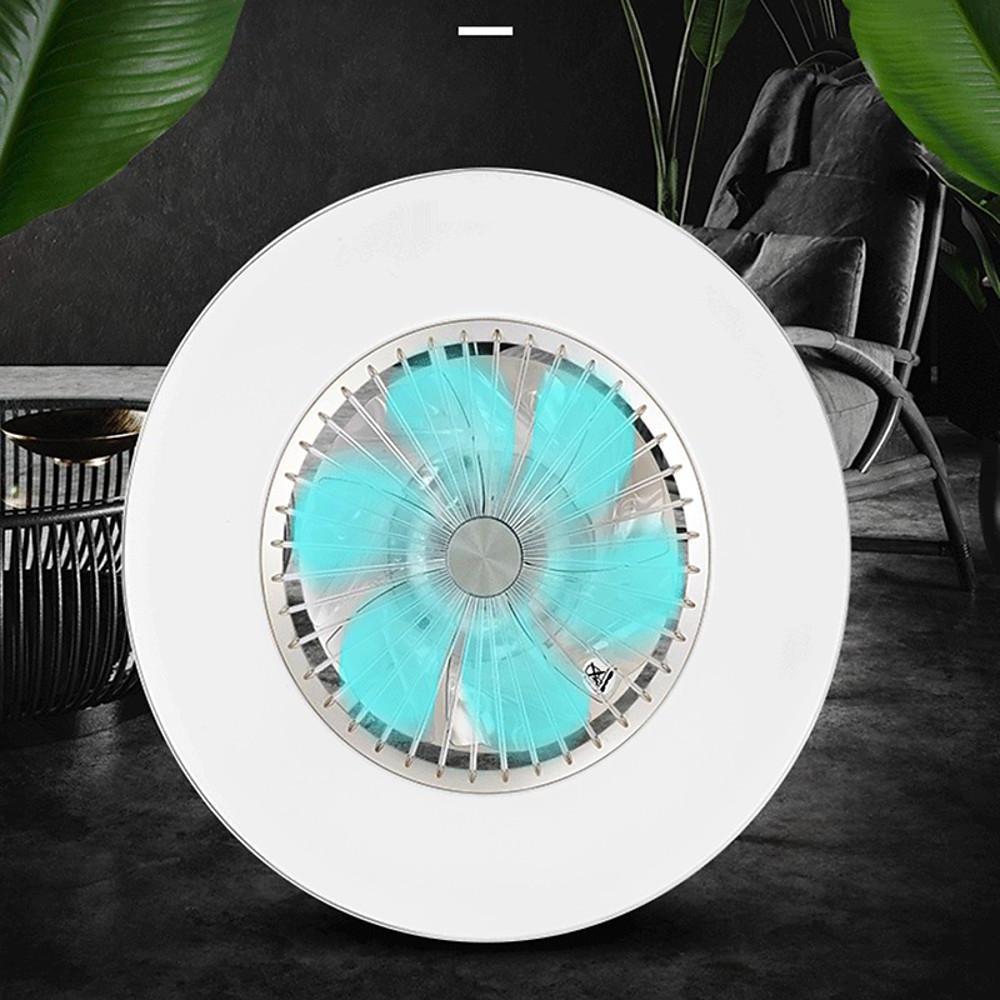 Circular Dimmable Bladeless Ceiling Fan with LED Light