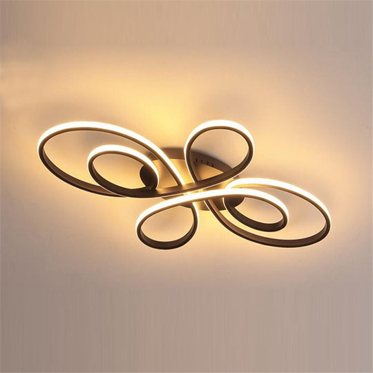 Ornate Wave Nordic LED Flush Mount Ceiling Light