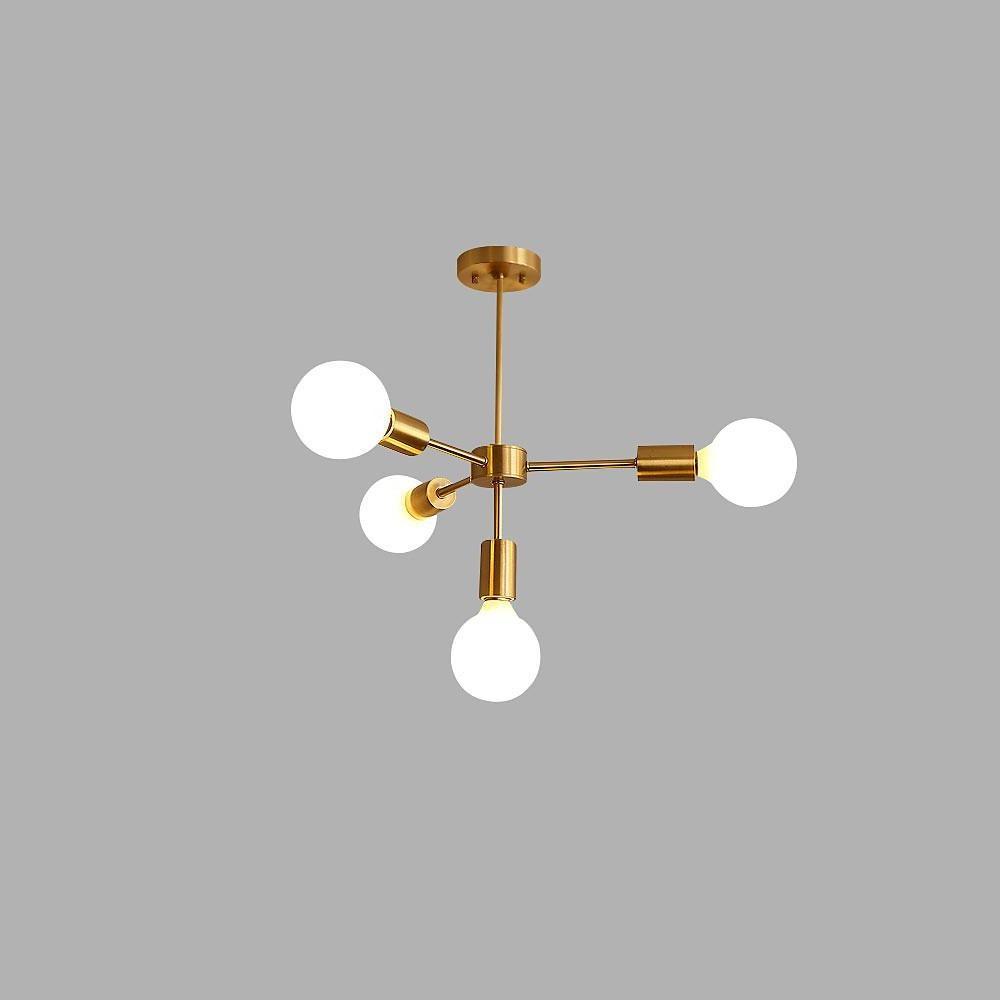 Luxurious Gold 4-Light Modern Pendant Light