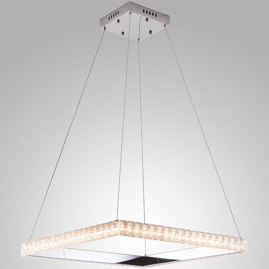 Square Electroplated Crystal – LED Modern Chandelier Pendant Light