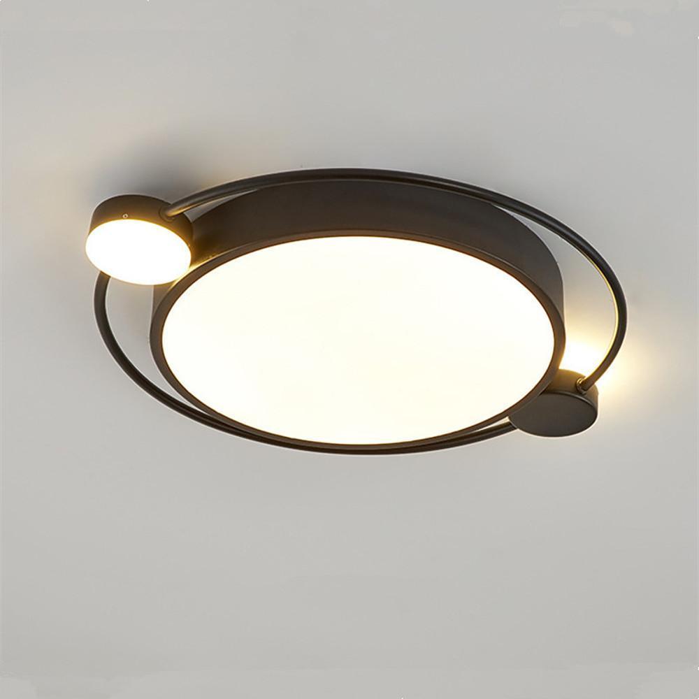 Modern Dual Round LED Flush Mount Ceiling Light – Gold and Black Finishes