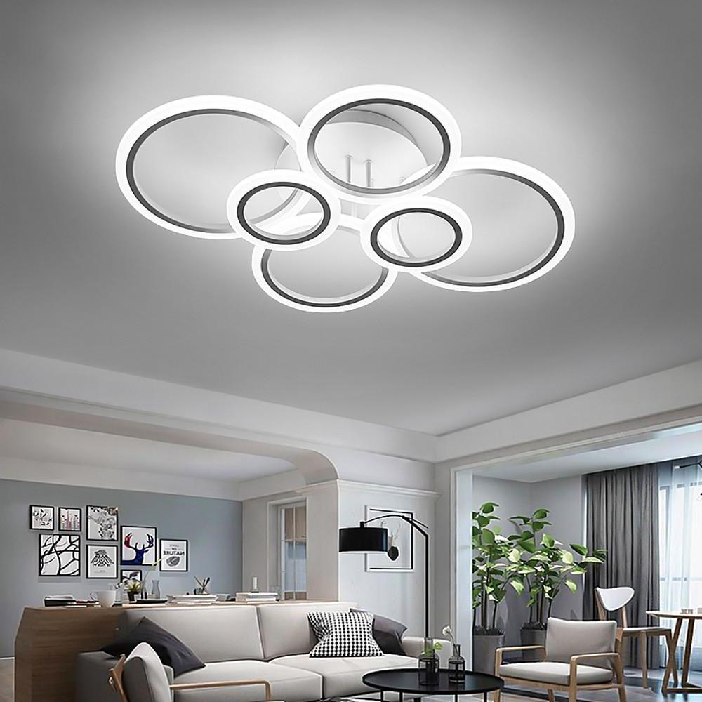 6 Circle Geometric LED Flush Mount Ceiling Light