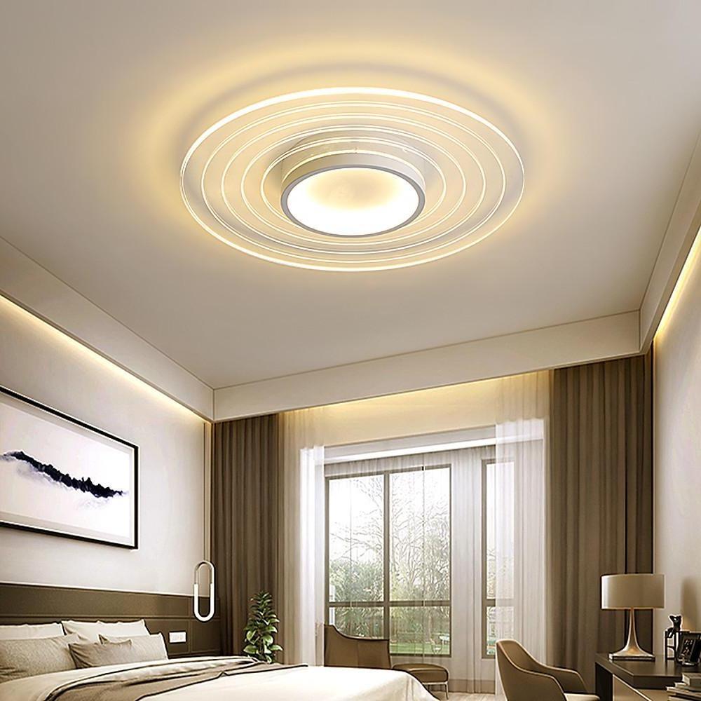 Multiple Circles Dimmable LED Modern Flush Mount Ceiling Light