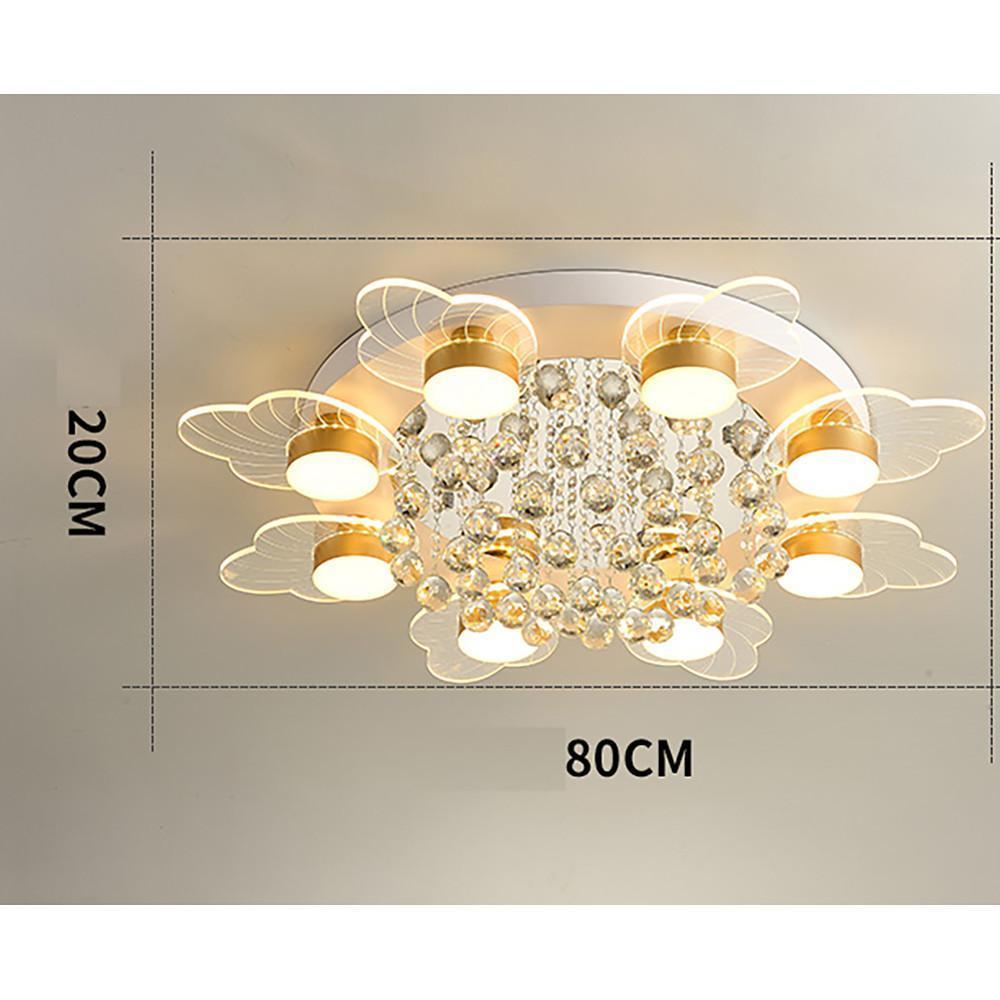 8-Light Flower Design Traditional LED Flush Mount Ceiling Light