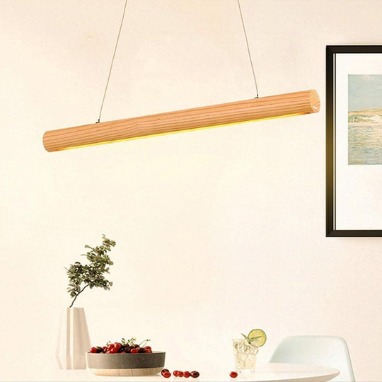 Wood Tube Design LED Modern Pendant Lighting Ceiling Light