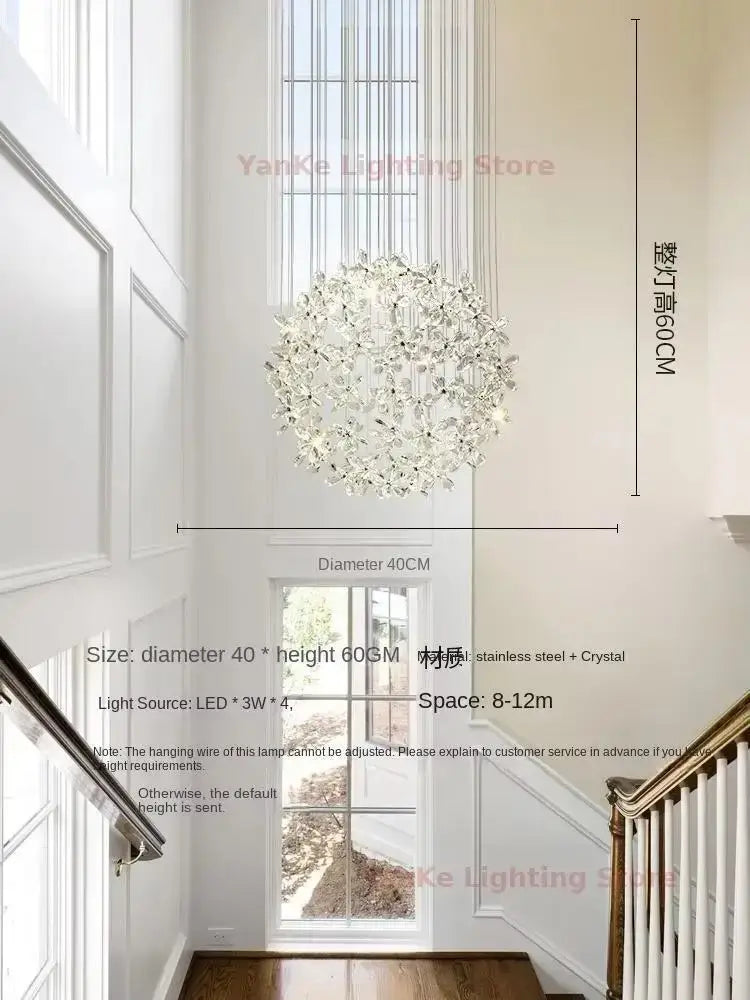 Luxury Crystal Pendant Lamp – Italian Designer Lighting