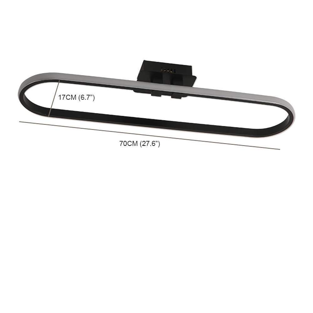 Rounded Rectangle Dimmable LED Contemporary Ceiling Light – Flush Mount Lighting