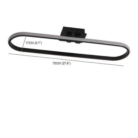 Rounded Rectangle Dimmable LED Contemporary Ceiling Light – Flush Mount Lighting