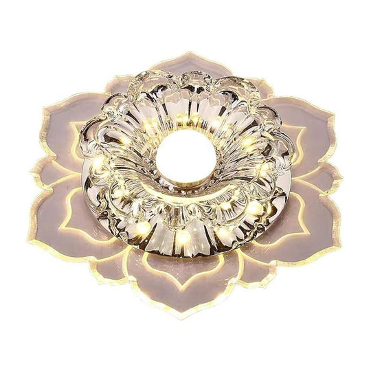 Floral Ornate LED Flush Mount Ceiling Light