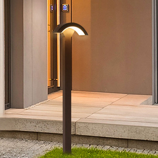 Fan-Shaped LED Lawn Pole Lamp with Motion Sensor