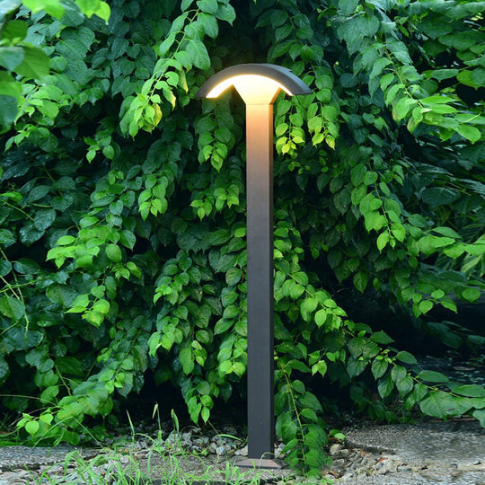 Fan-Shaped LED Lawn Pole Lamp with Motion Sensor