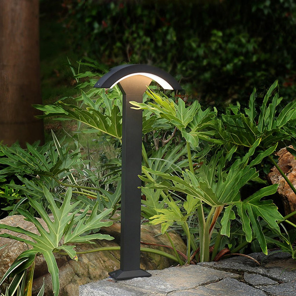 Fan-Shaped LED Lawn Pole Lamp with Motion Sensor