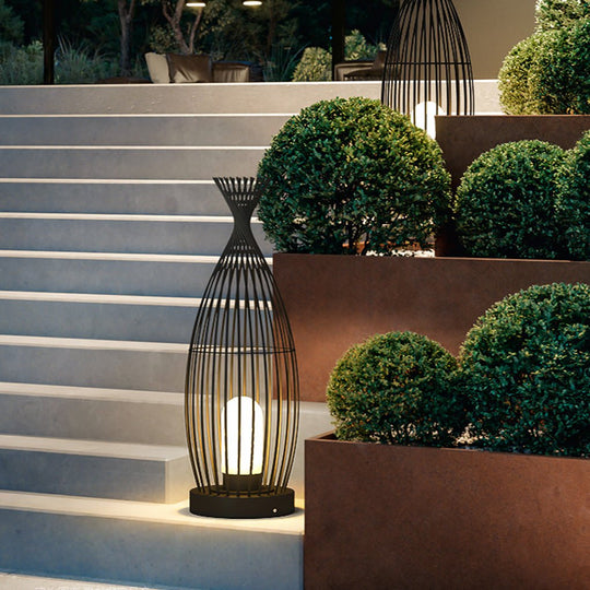 Industrial Caged LED Outdoor Floor Lamp Waterproof