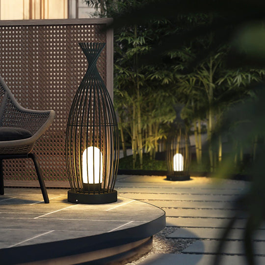 Industrial Caged LED Outdoor Floor Lamp Waterproof