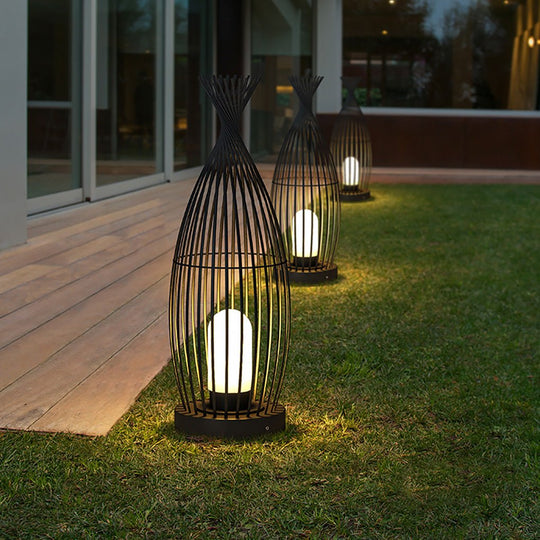 Industrial Caged LED Outdoor Floor Lamp Waterproof