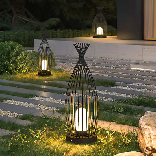 Industrial Caged LED Outdoor Floor Lamp Waterproof