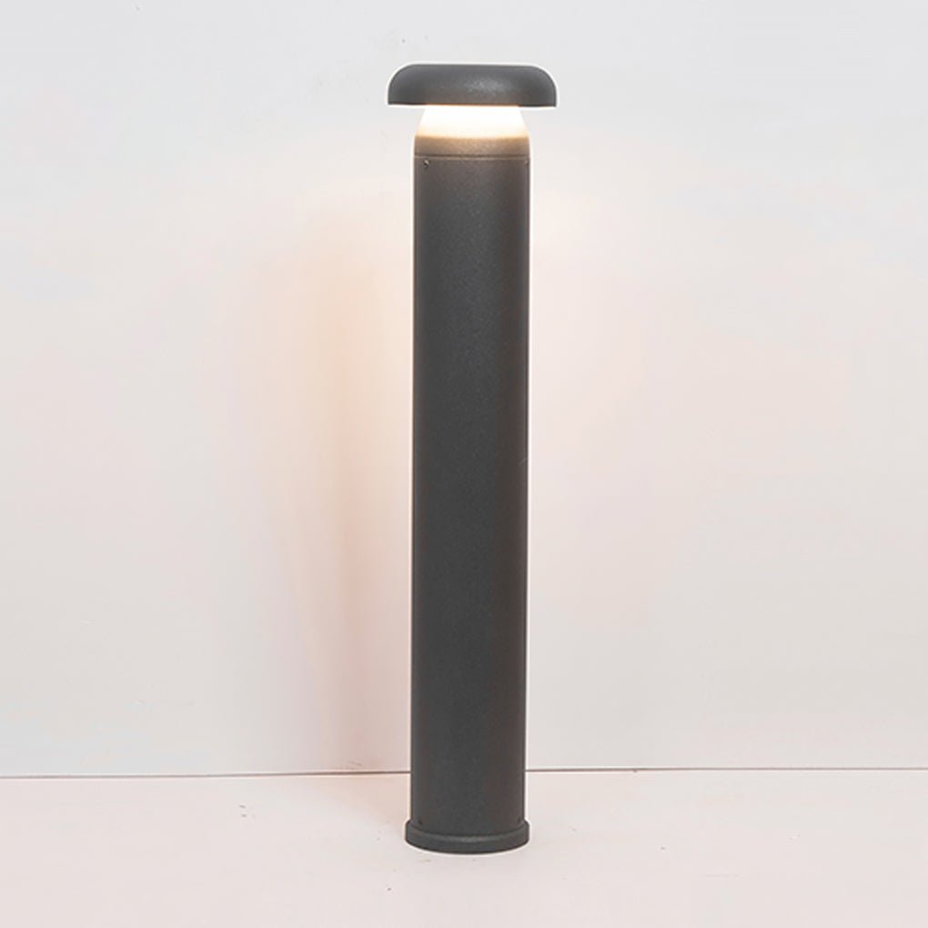 Modern Black Cylinder LED Outdoor Bollard Light