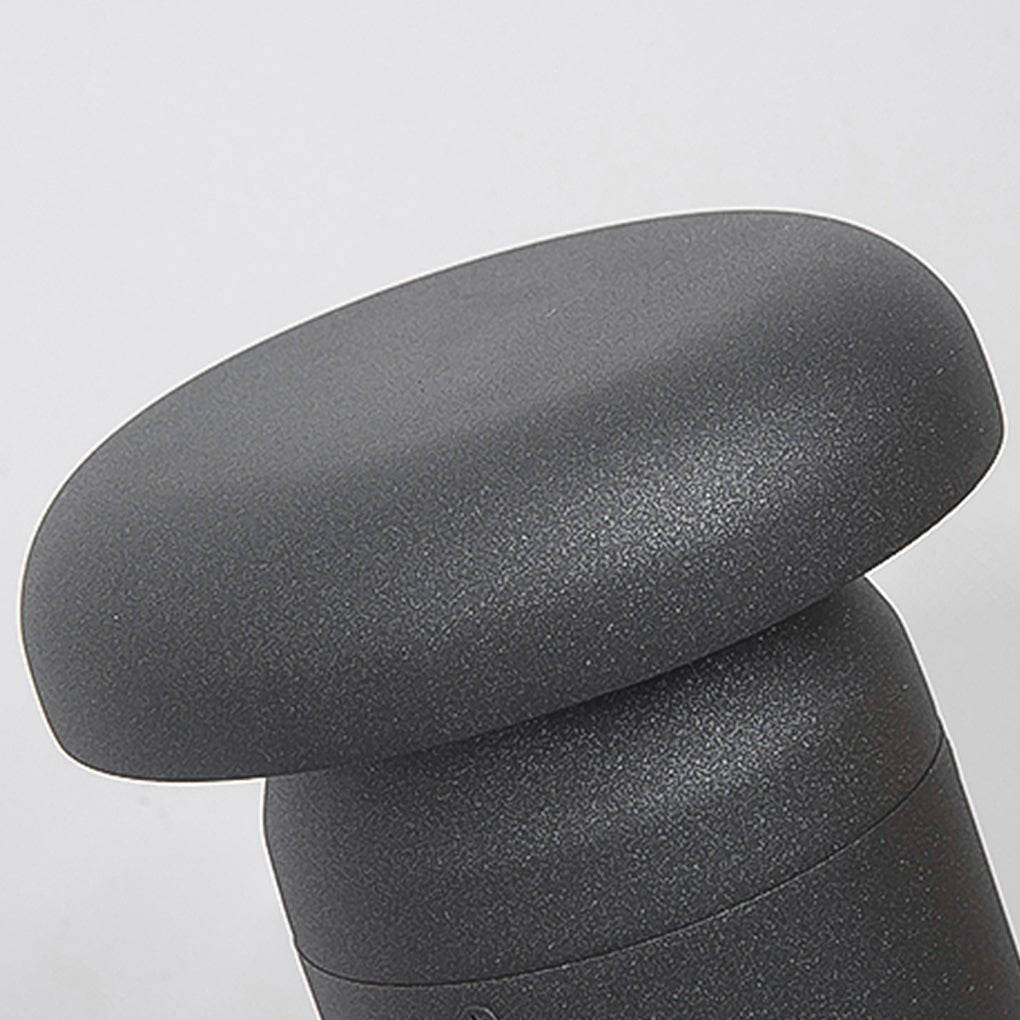 Modern Black Cylinder LED Outdoor Bollard Light