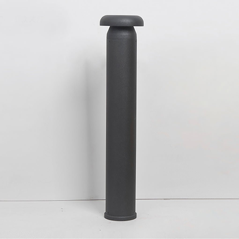 Modern Black Cylinder LED Outdoor Bollard Light