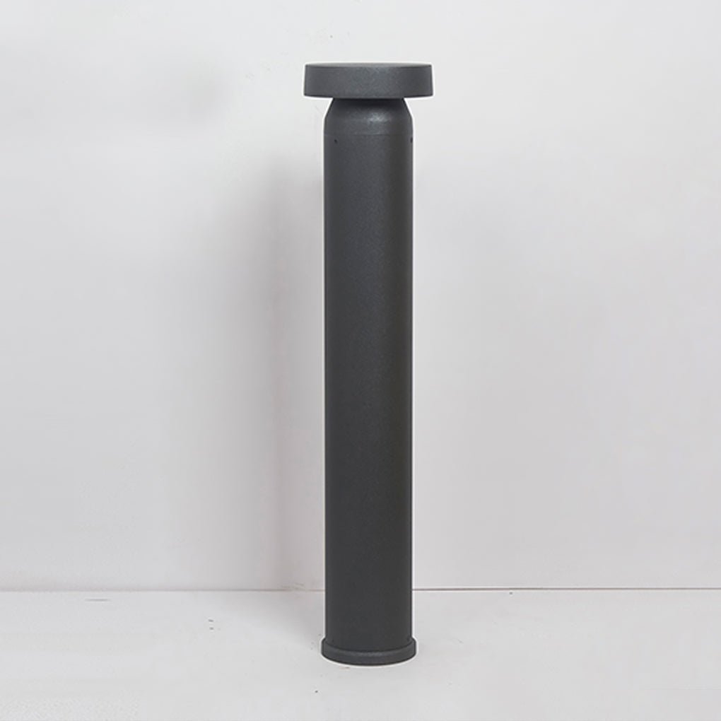 Modern Black Cylinder LED Outdoor Bollard Light