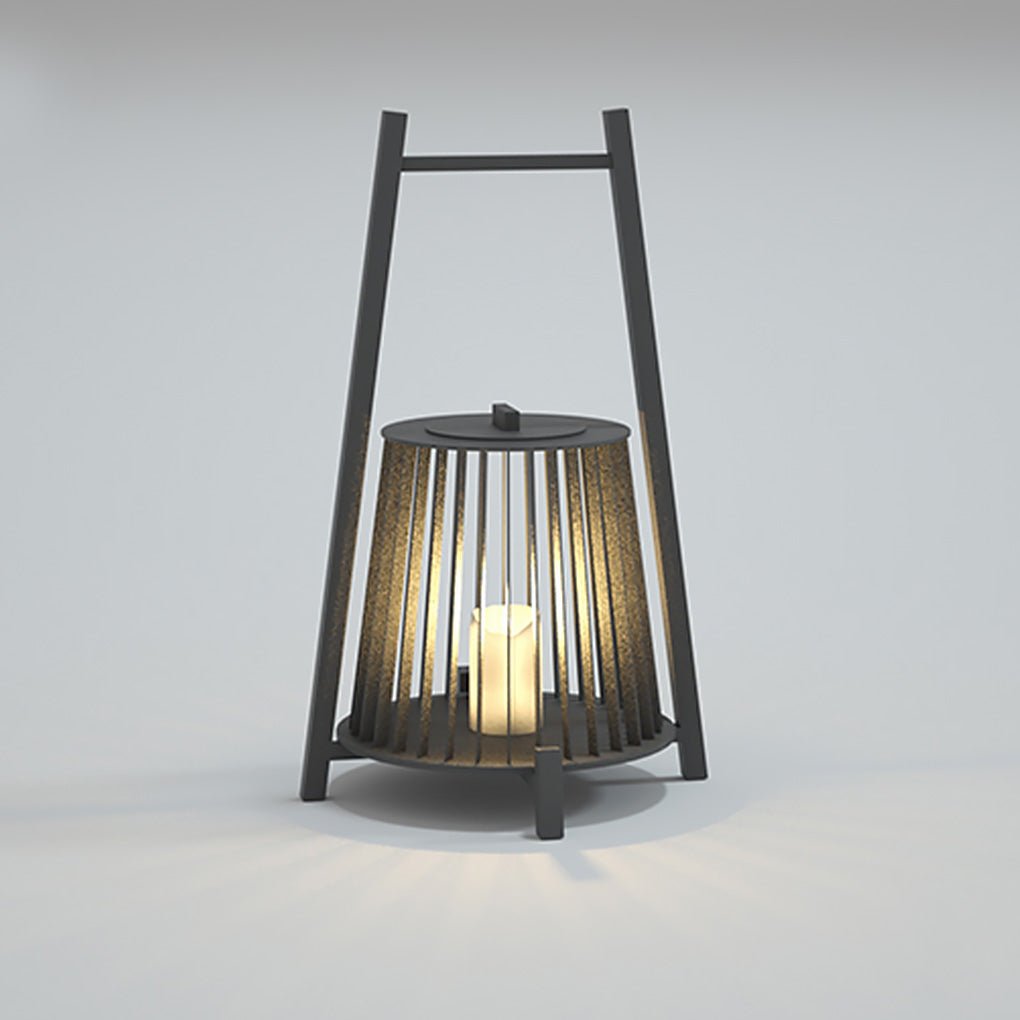 Outdoor Grid Imitation Candle Lantern LED Landscape Light