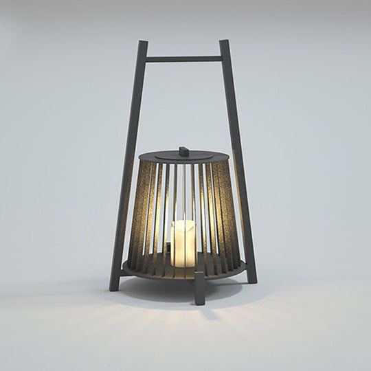 Outdoor Grid Imitation Candle Lantern LED Landscape Light